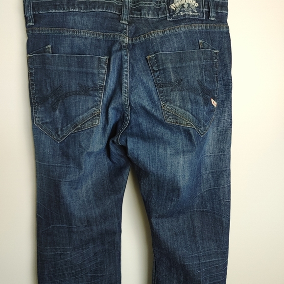 Parasuco Men's Sz 34x30 Blue Jeans Slim Fit Straight Leg - Picture 6 of 13